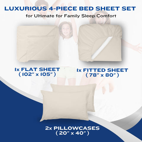 DreamCare king size sheets packaging and care guide simplifies setup and laundry