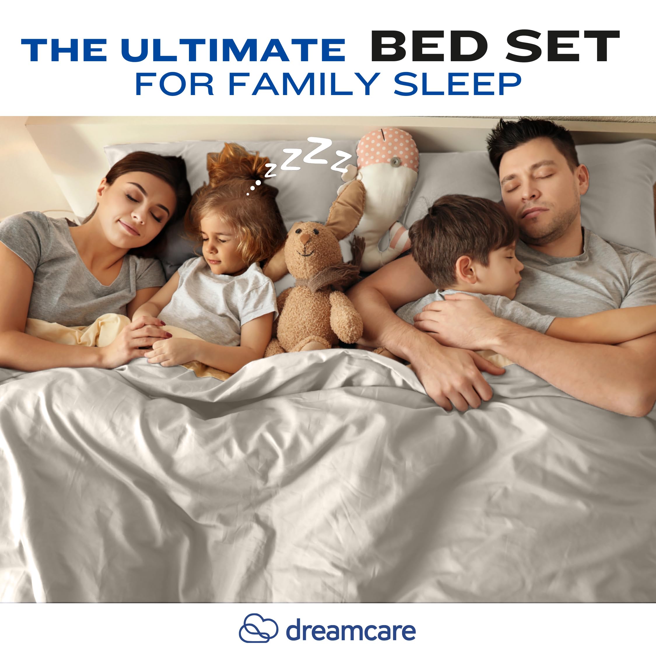 DreamCare king size sheets pillowcases complete the set with smooth surface