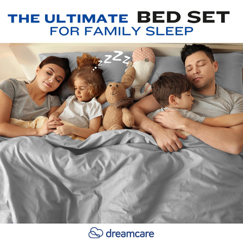 DREAMCARE king-size sheets set brand packaging and logo on box