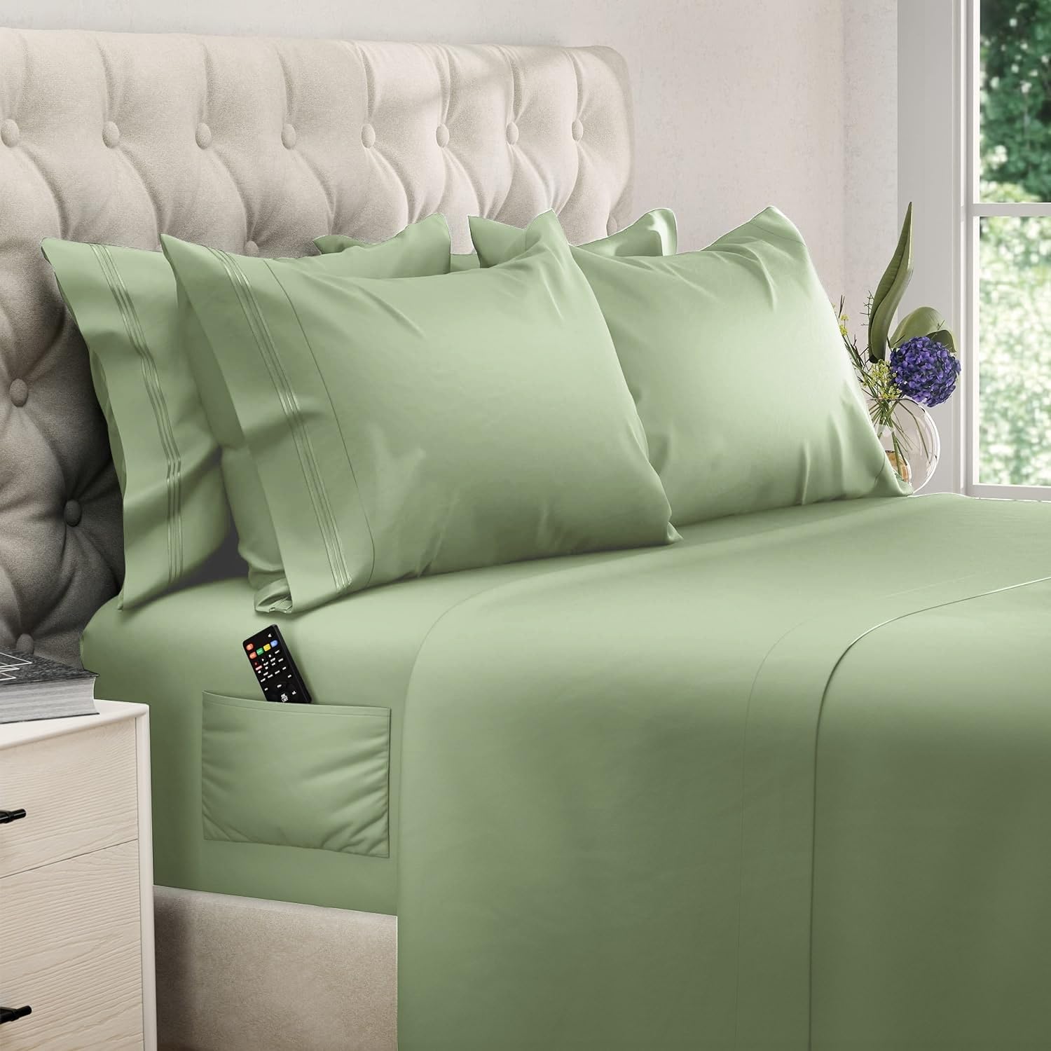 DREAMCARE king-size sheets with breathable cooling for a cooler night