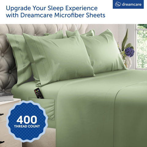 DREAMCARE king-size sheets with extra deep pockets for a secure fit