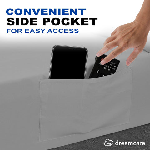 DREAMCARE king-size sheets set pillowcases included beside the bed