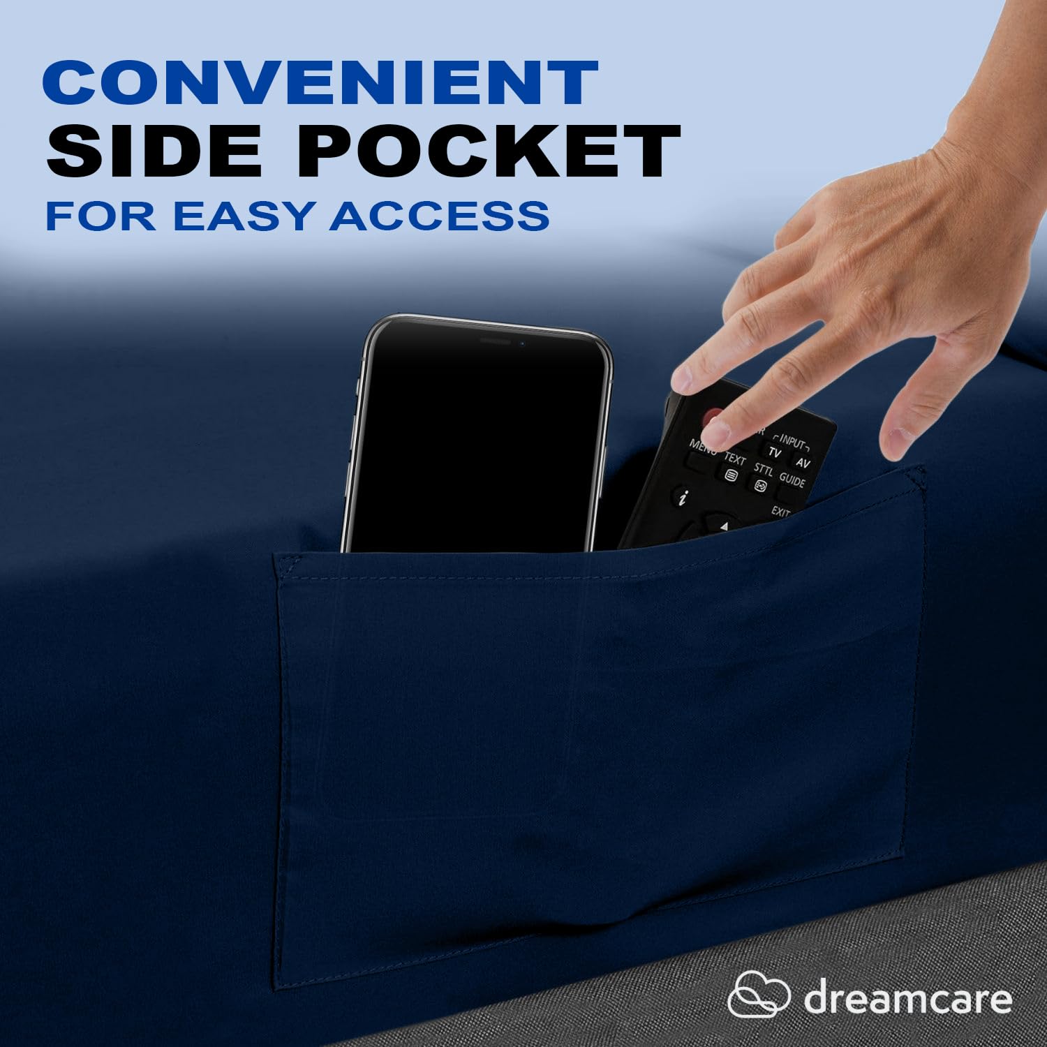 DREAMCARE soft microfiber surface highlighting luxurious feel and easy care