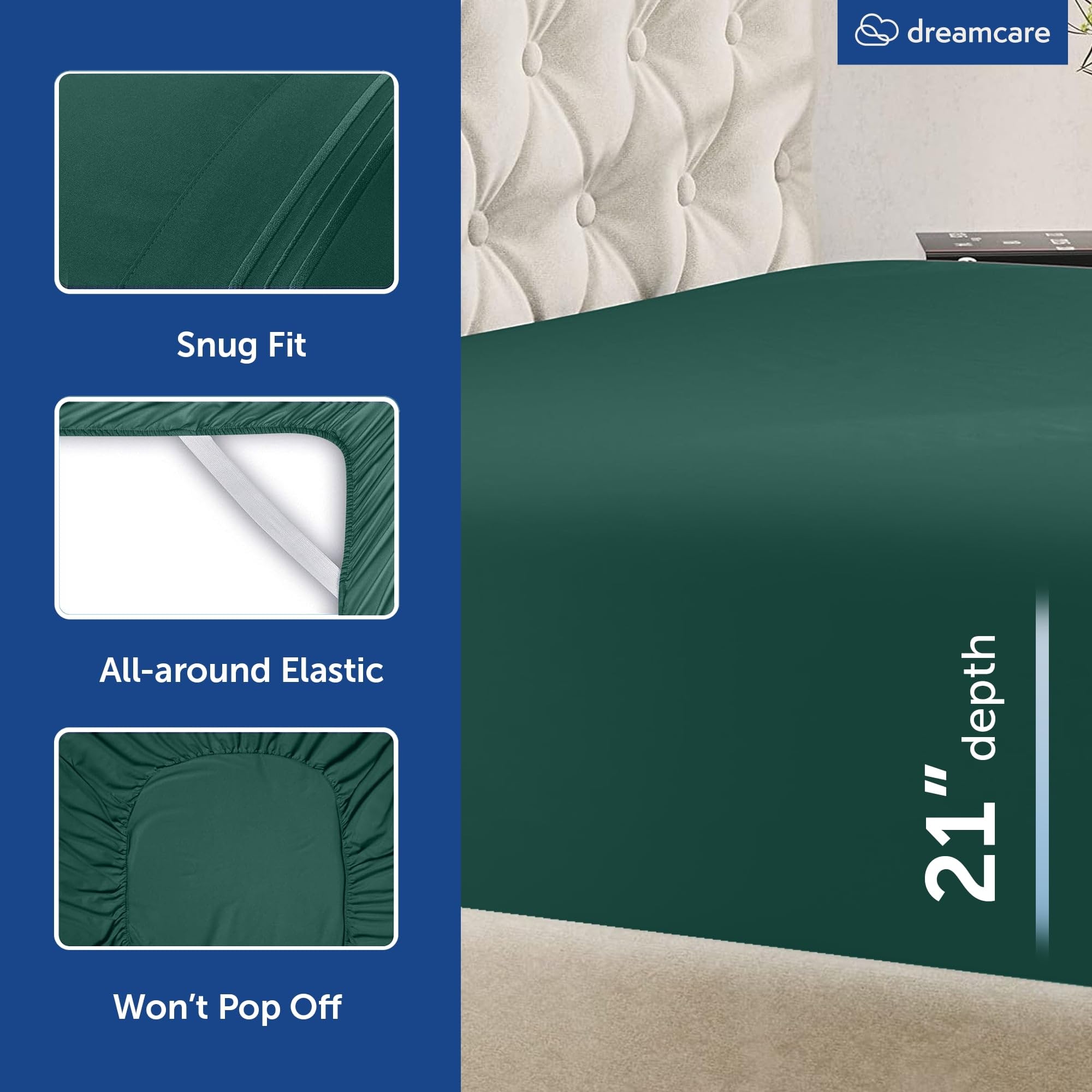 DREAMCARE sheets resist wrinkles and fading for long-lasting quality