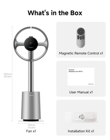 DREAME MF10 silver finish blends with modern bedrooms