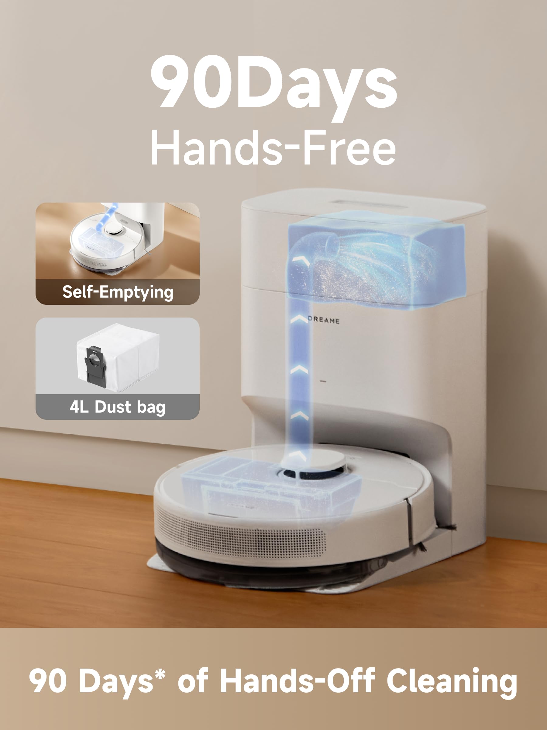 DREAME D10 Plus Gen 2 6000 Pa suction tackles dirt and pet hair