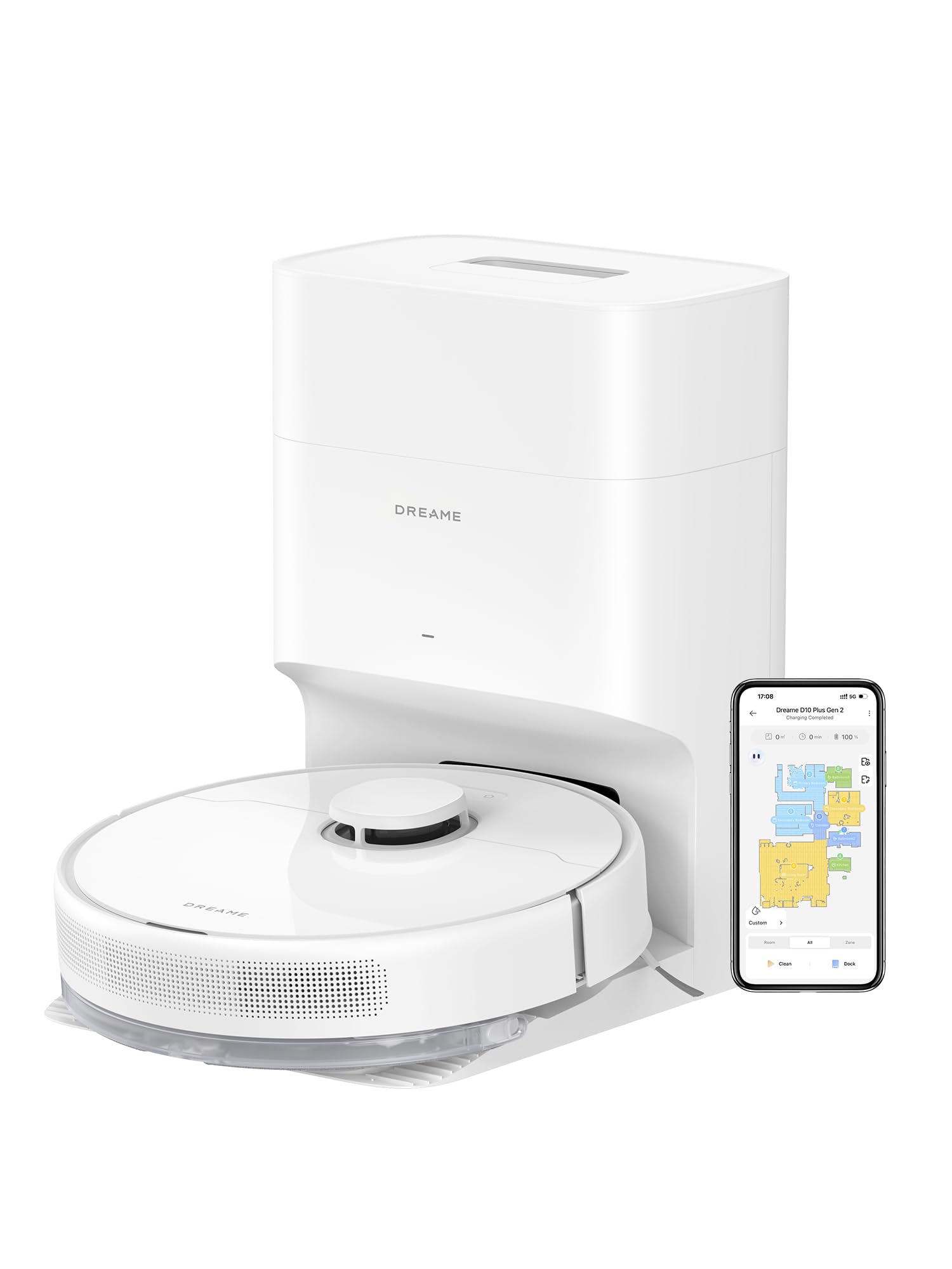 DREAME D10 Plus Gen 2 with self-emptying base enables hands-free maintenance