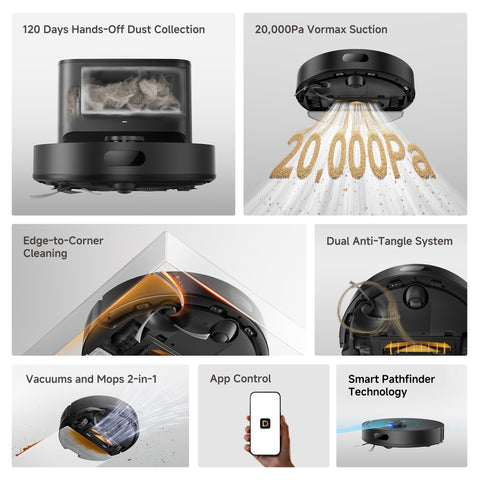 DREAME D20 Air Plus deep carpet cleaning lifts embedded fibers.