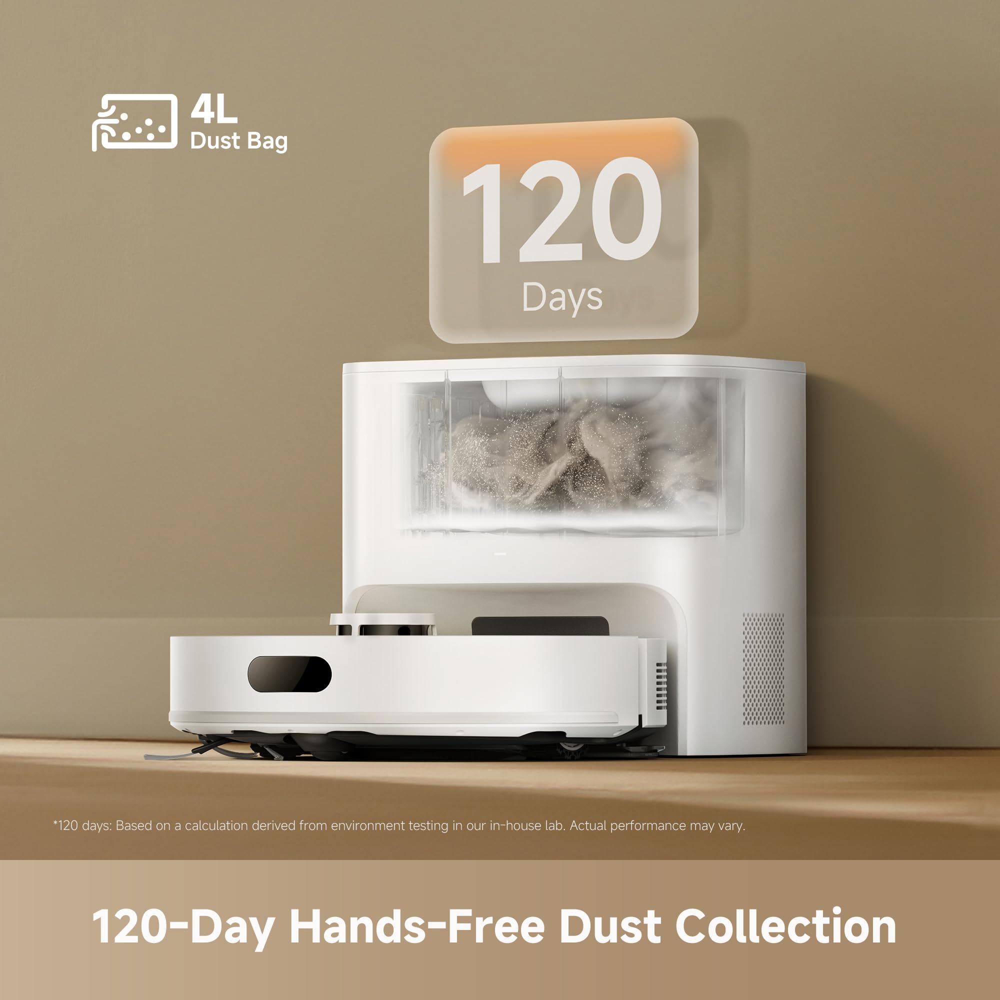 DREAME D20 Air Plus edge-cleaning along baseboards for thorough coverage.