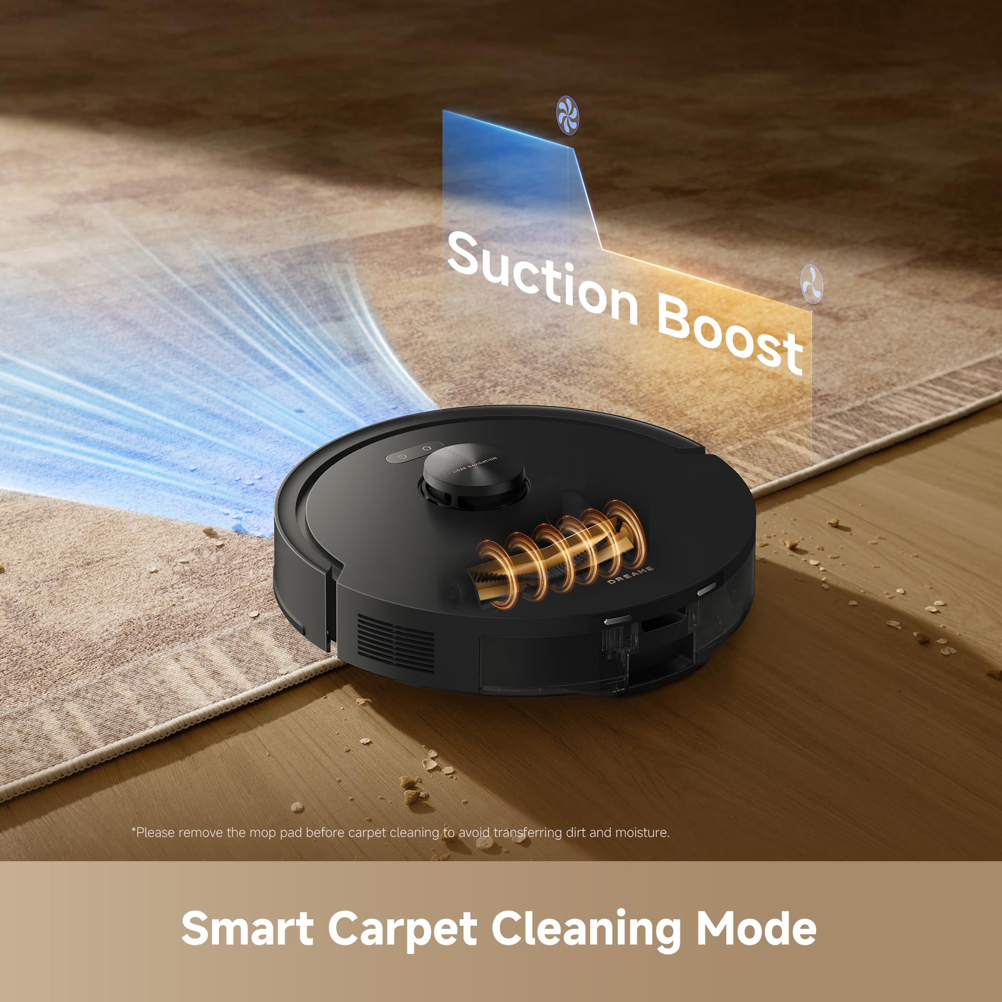 DREAME D20 Air Plus 120-day hands-free dust collection for long maintenance-free intervals.