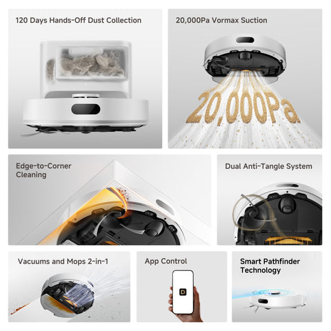 DREAME D20 Air Plus smart navigation maps the cleaning path.