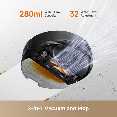 DREAME D20 Air Plus smart navigation maps rooms for efficient cleaning.