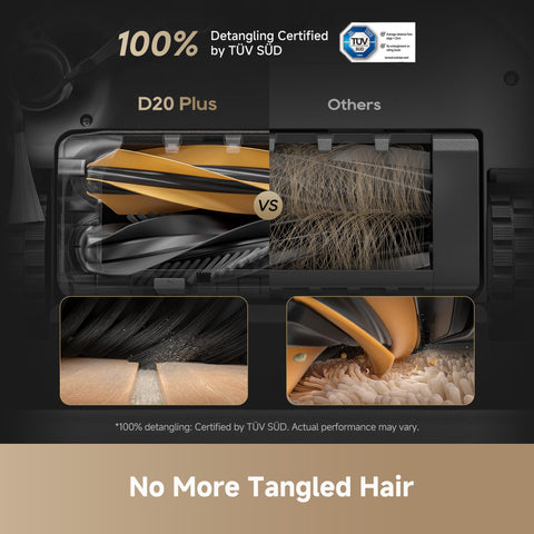DREAME D20 Plus DuoBrush tackles pet hair and tangles
