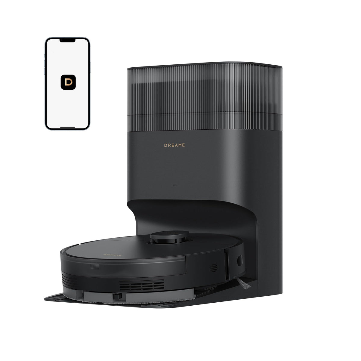 DREAME D20 Plus main unit on charging dock for easy setup