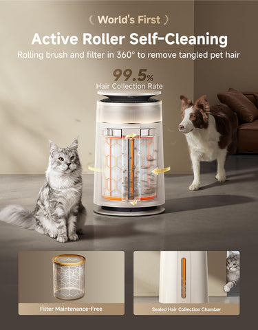 Dreame FP10-Beige LoopBoost airflow improves purification efficiency and faster capture