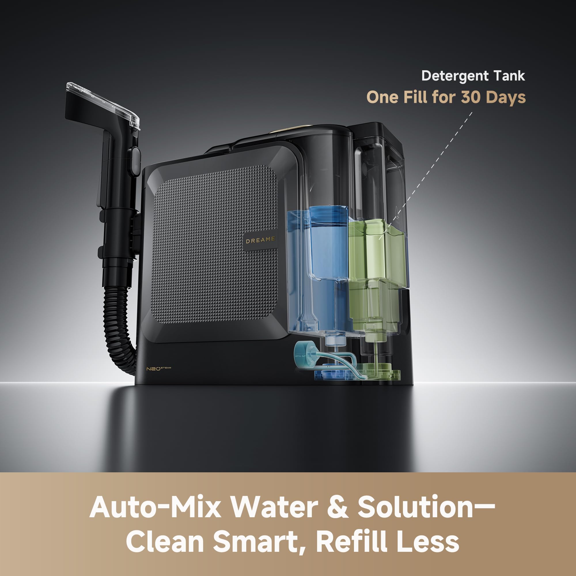 DREAME N20 wrap-around cord storage for easy reach