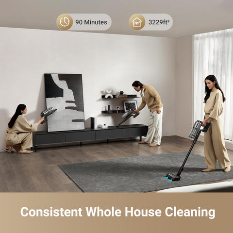 DREAME Z30 auto suction adjustment adapting to dirt levels