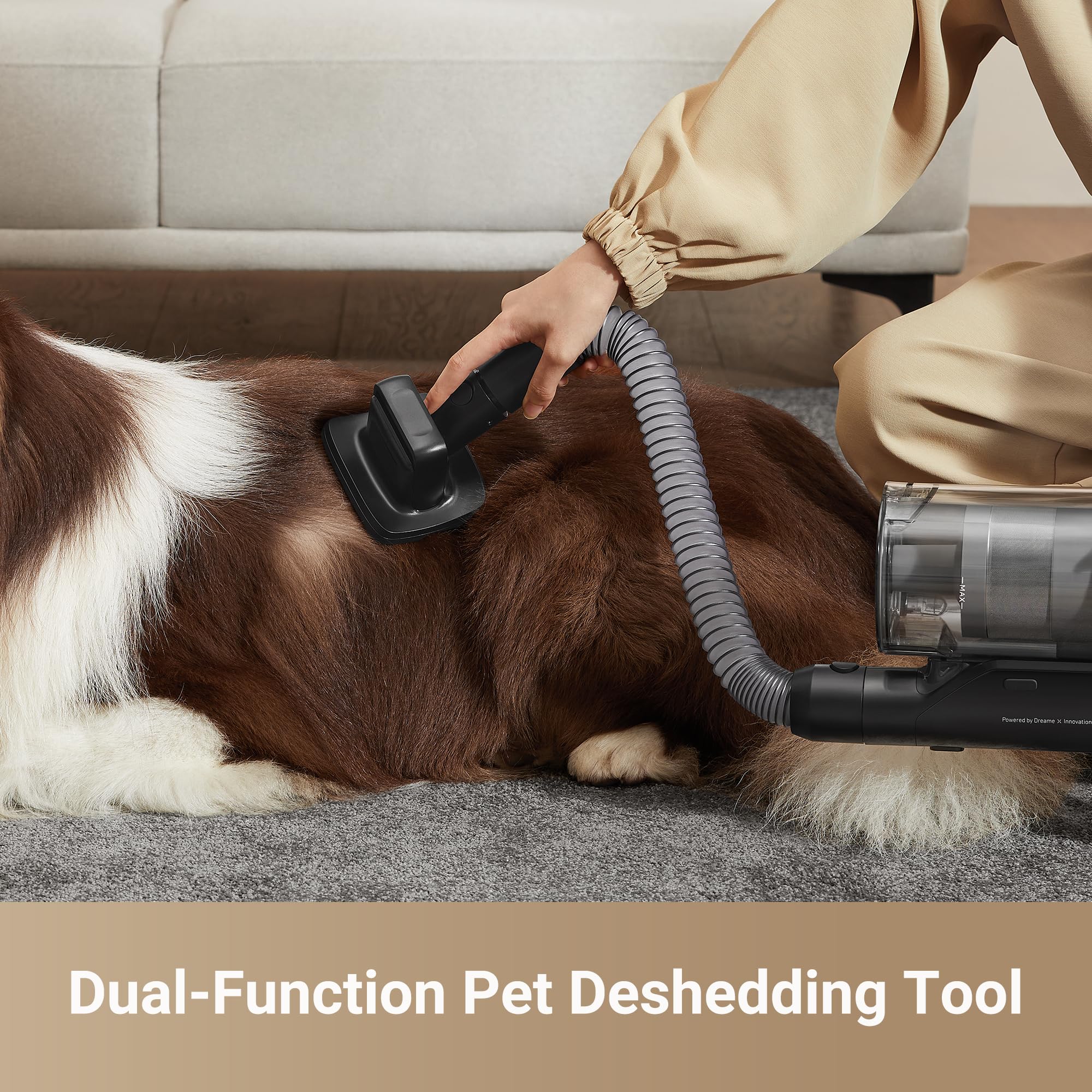 DREAME Z30 Dust Reveal lights hidden debris for precise pickup