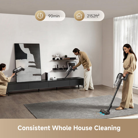DREAME Z30 Essential anti-tangle brush reduces hair wrap during cleaning.