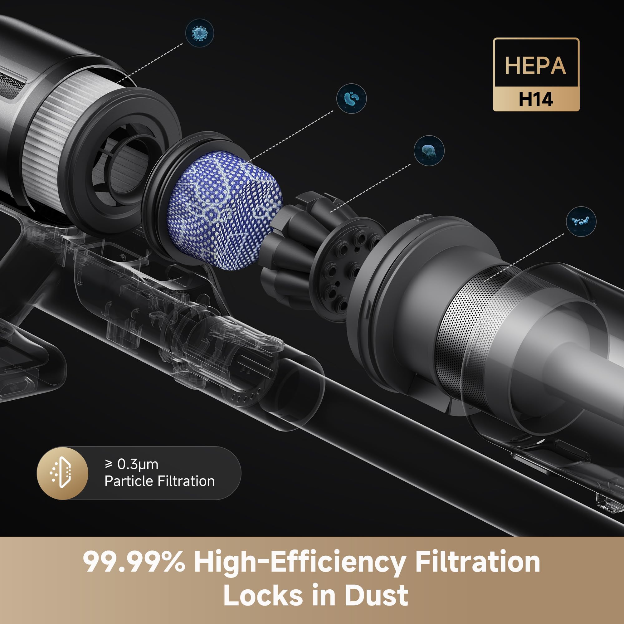 DREAME Z30 Essential versatile attachments tackle pet hair and tight spaces.