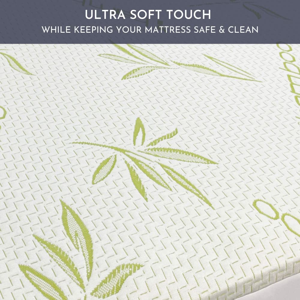 DreamField Linen bamboo cooling mattress protector, cooling technology promotes comfortable sleep.