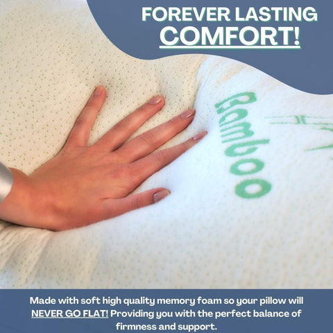 DreamField Linen cooling shredded memory foam fill adapts to your head.