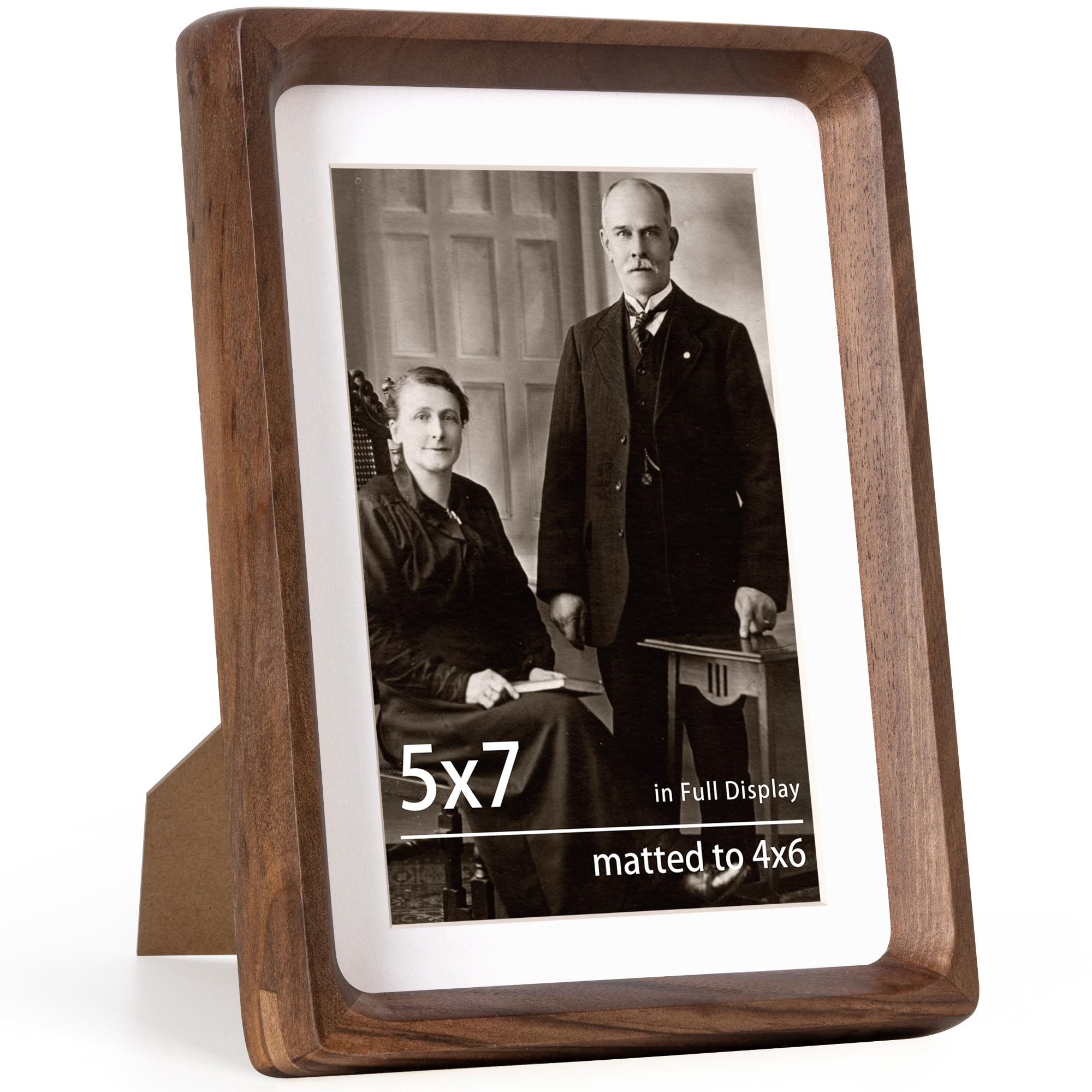 Dreamland 5x7 walnut picture frame with solid wood construction for lasting display
