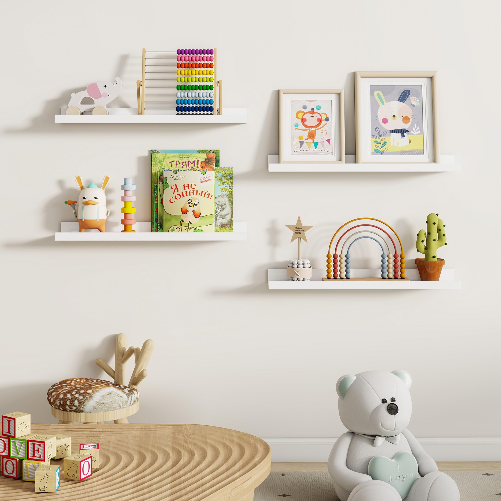 Dreamland shelves with pre-drilled holes enable quick, tool-friendly installation.