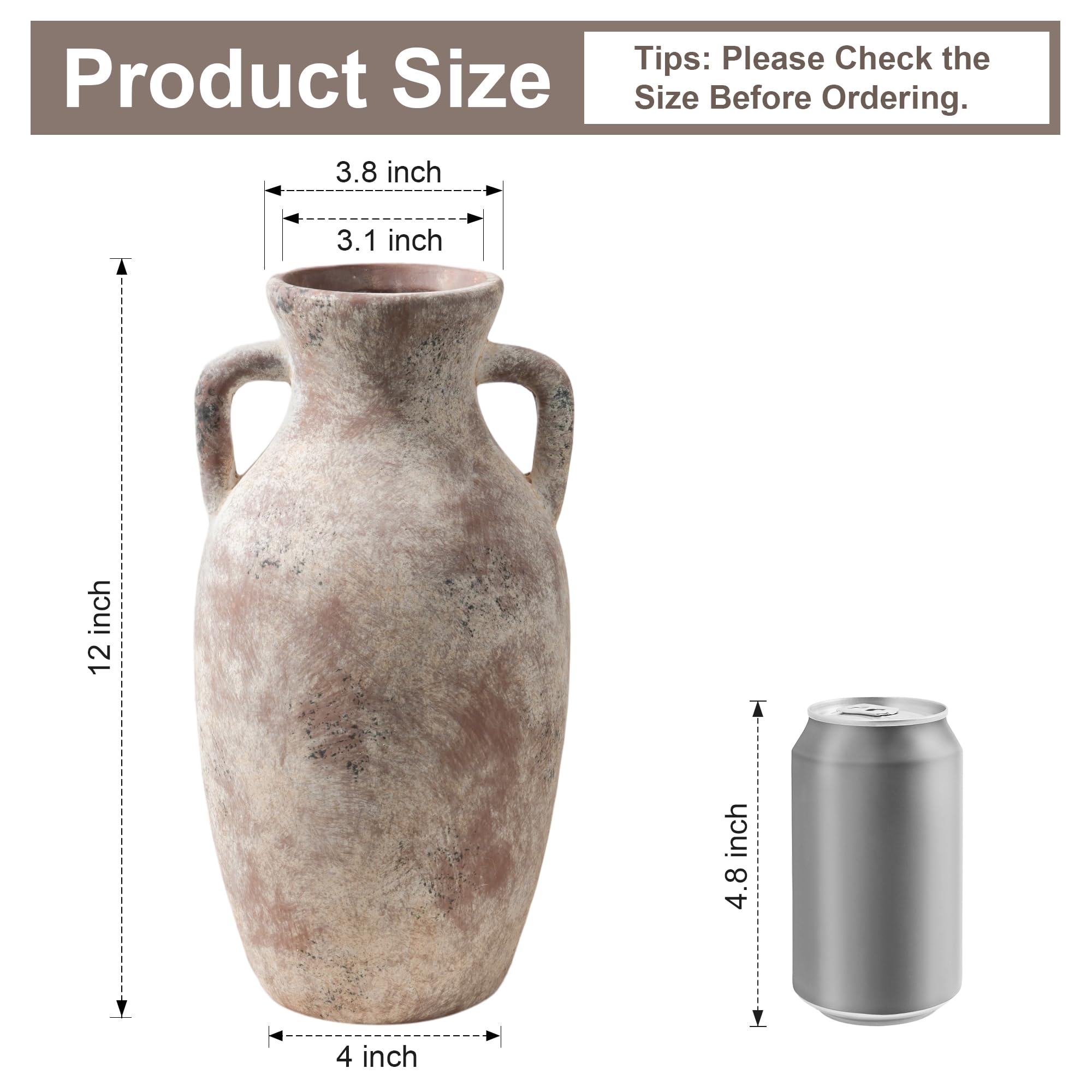 DREAMLOOM terracotta vase closeup texture reveals warm handcrafted charm
