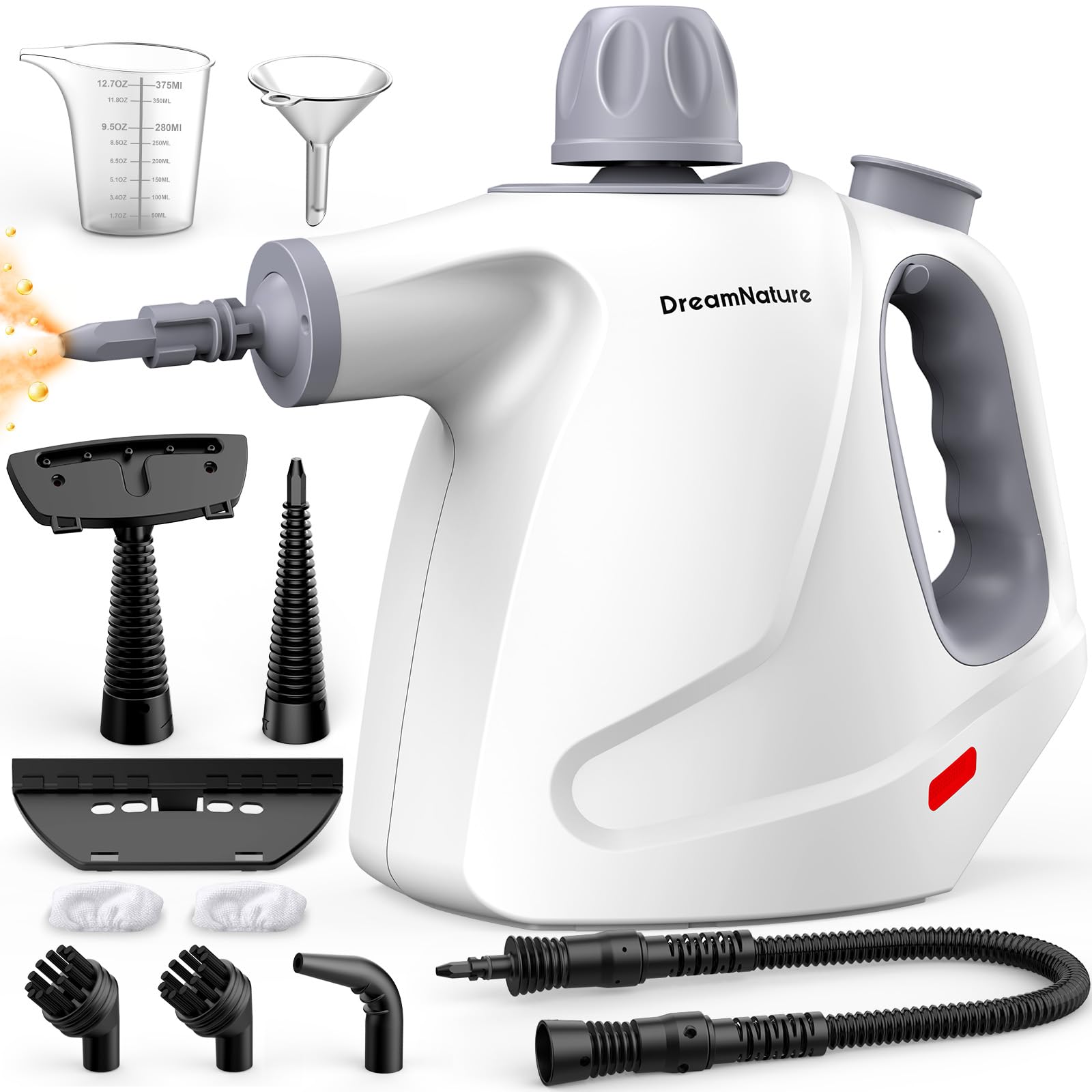 DreamNature multi-surface steam cleaner assembling with attachments visible