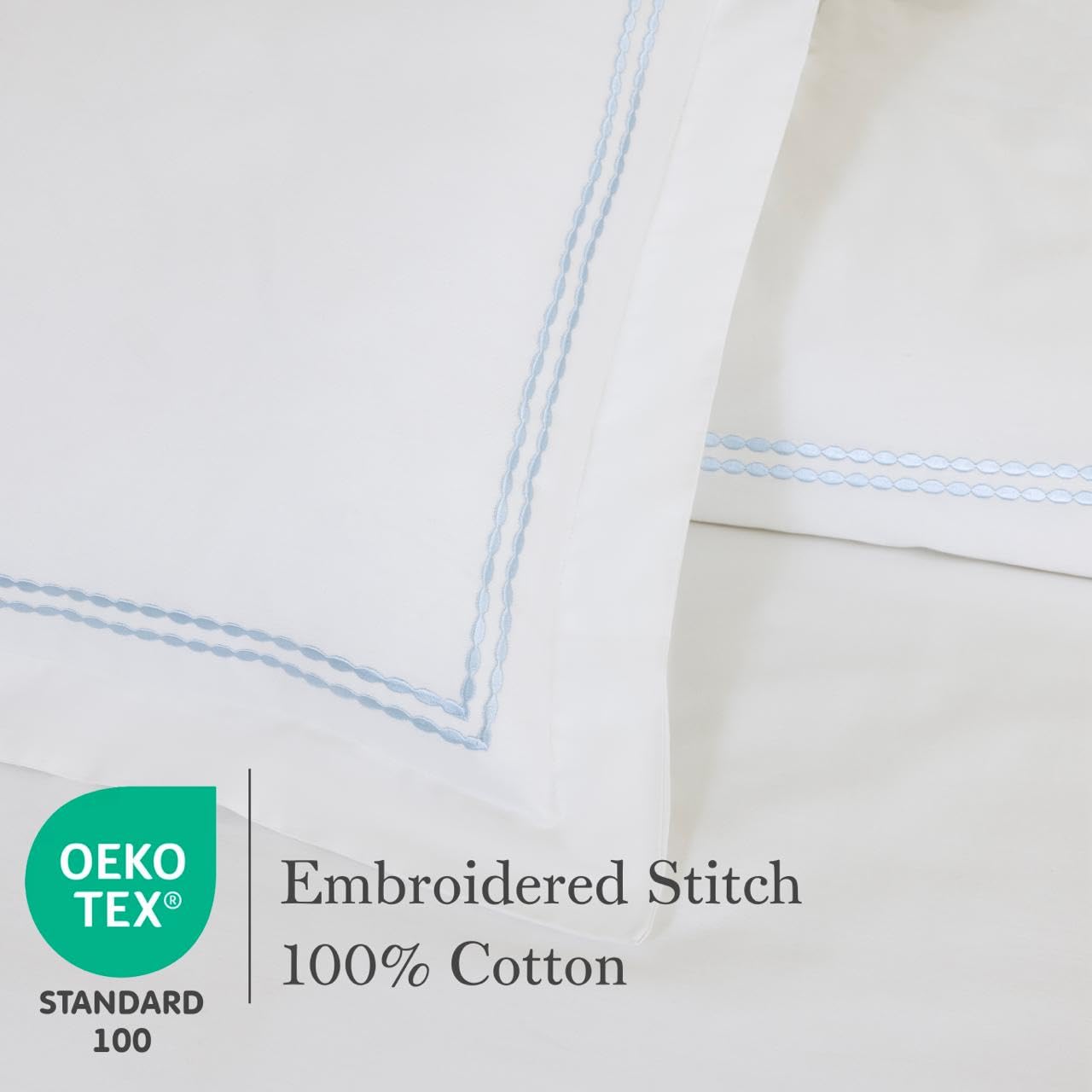 Dreamology two pillow shams sky blue matching duvet for coordinated bedding