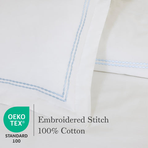 Dreamology two pillow shams sky blue matching duvet for coordinated bedding