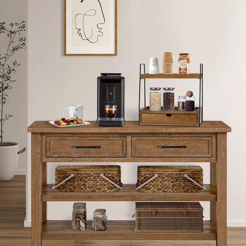 DreamPossible bathroom organizer two-tier design offers sturdy, rust-resistant storage.
