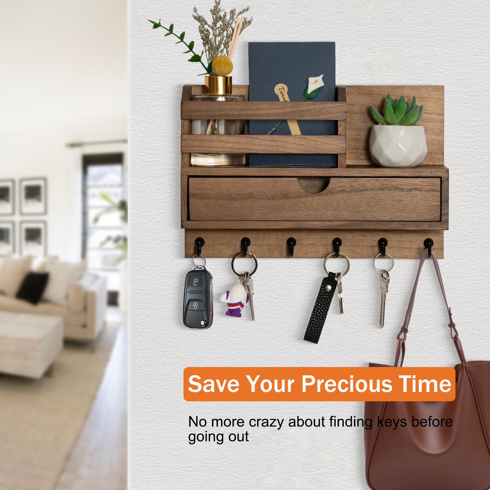 Dreampossible sturdy wall mount provides reliable hooks for daily use.