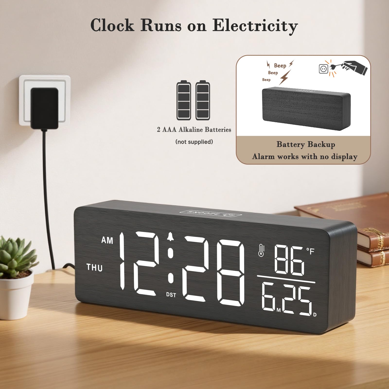 DreamSky alarm at 105dB with snooze for versatile waking