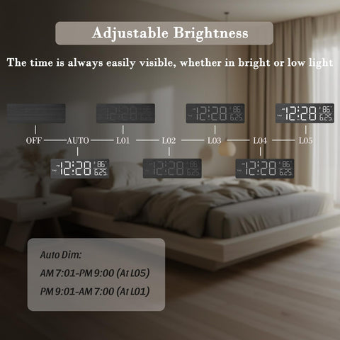 DreamSky alarm clock with auto DST time adjustments