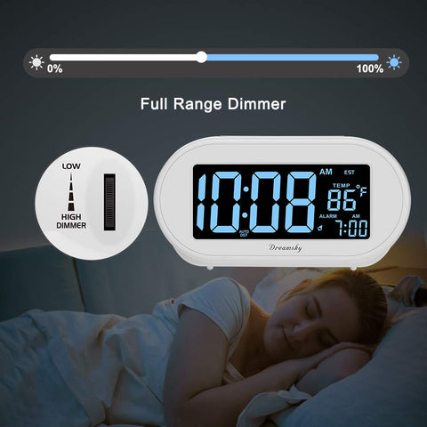 DreamSky alarm clock auto time set keeps accurate time.