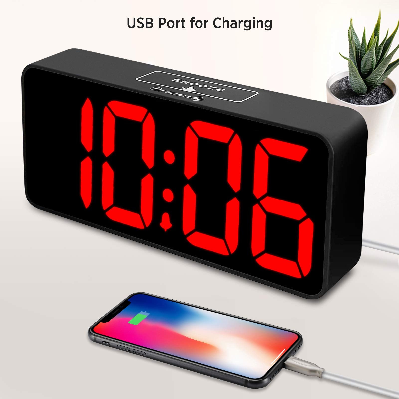 DreamSky adjustable alarm volume lets you choose a wake-up tone.