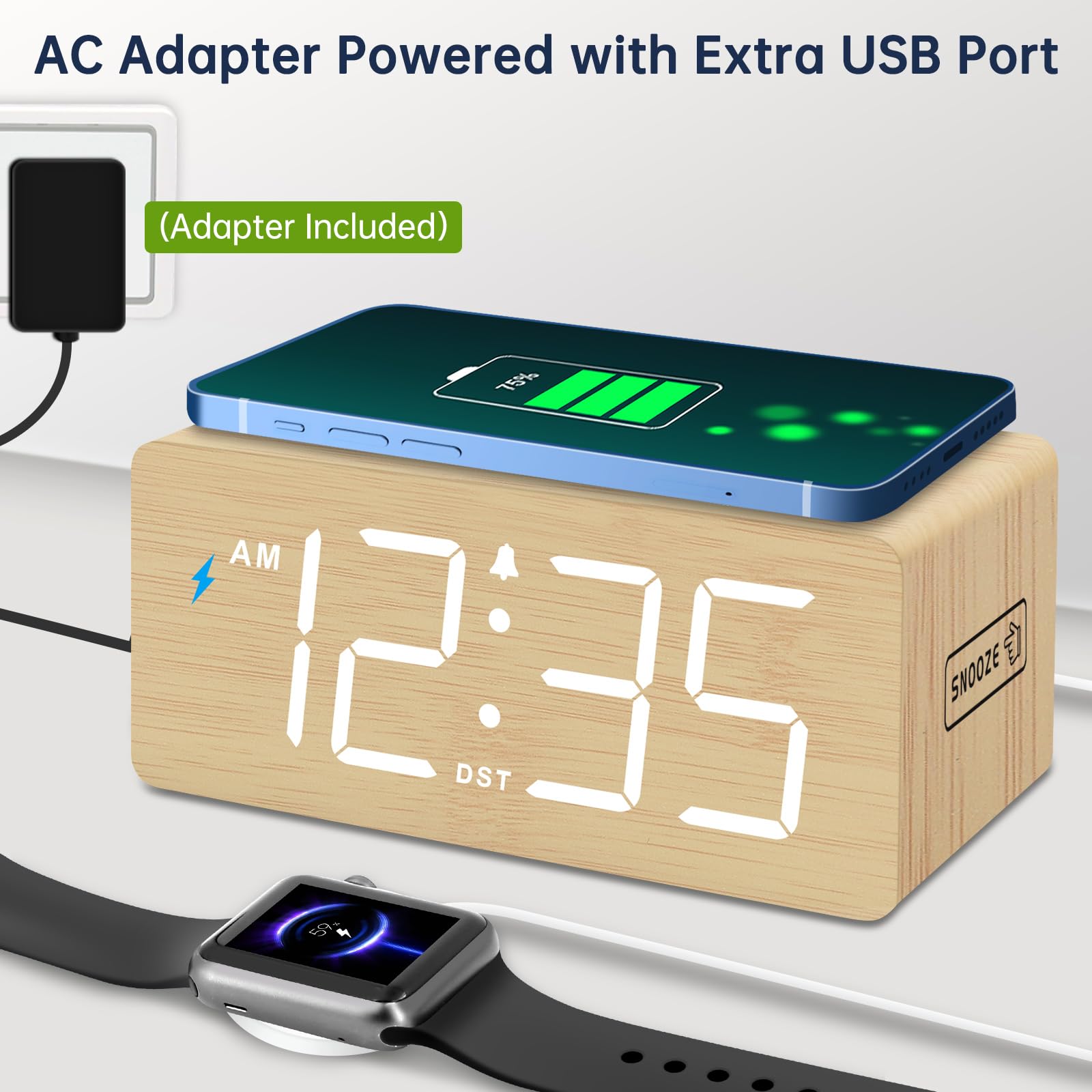 DreamSky backup battery keeps the alarm running during power outages.