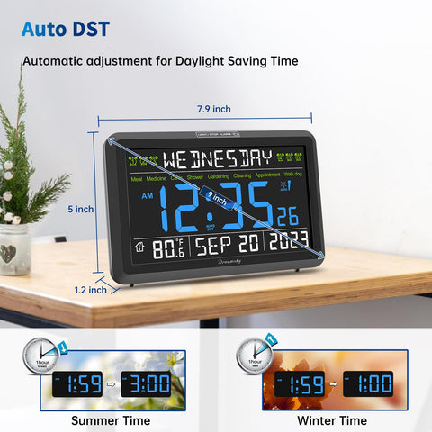 DreamSky clock has battery backup to preserve settings during outages.