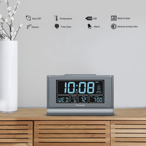 DreamSky alarm clock ascending alarm with snooze option for gradual wake-up