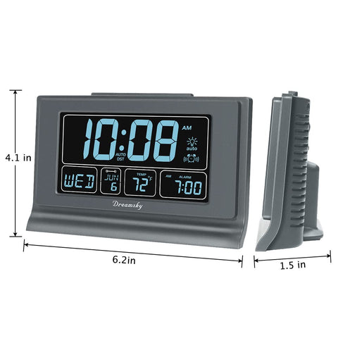 DreamSky clock backup battery maintains settings during power outages