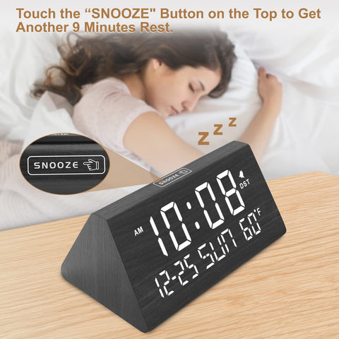 DreamSky digital clock auto DST keeps accurate time without manual resets.