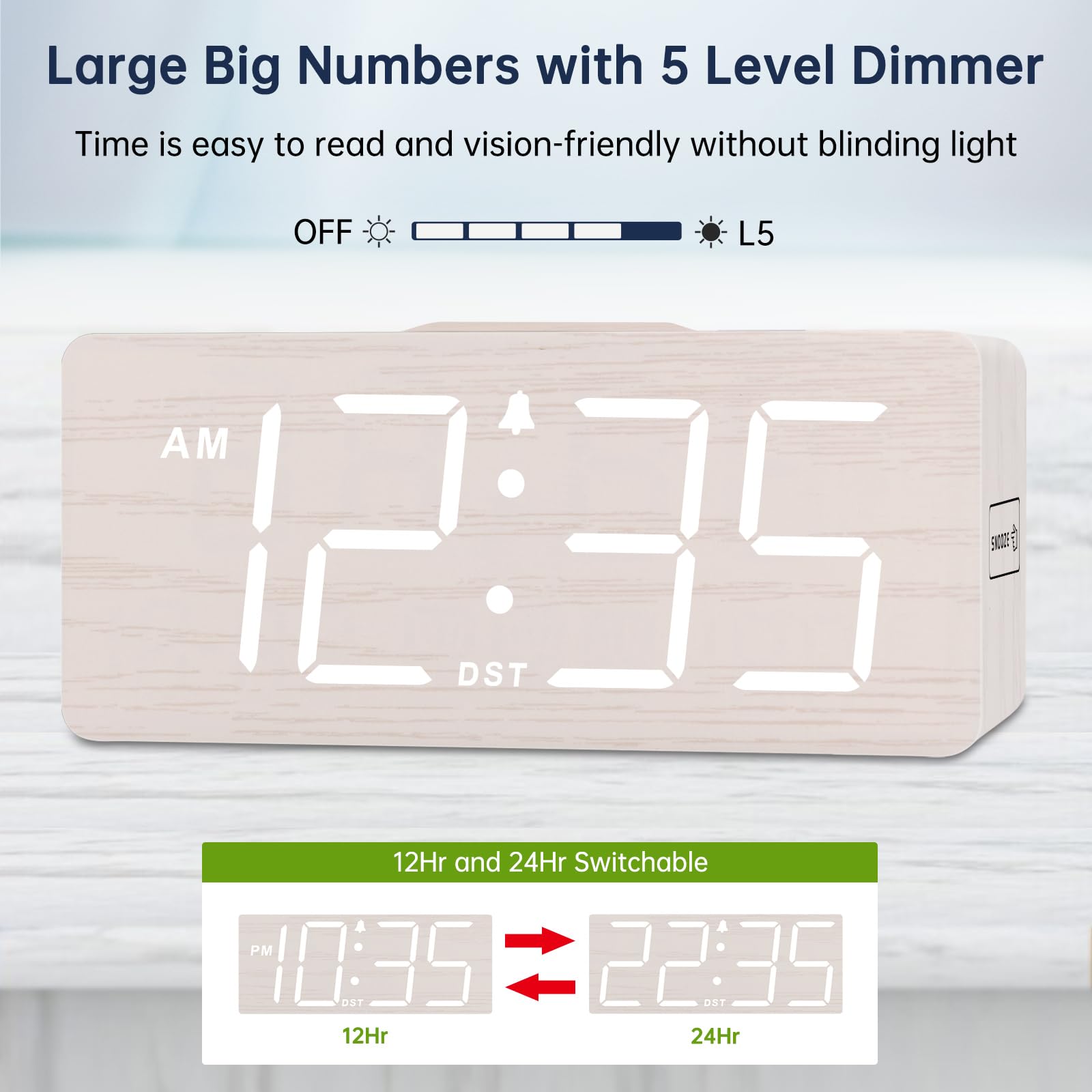 DreamSky daylight saving time feature keeps accurate time automatically.