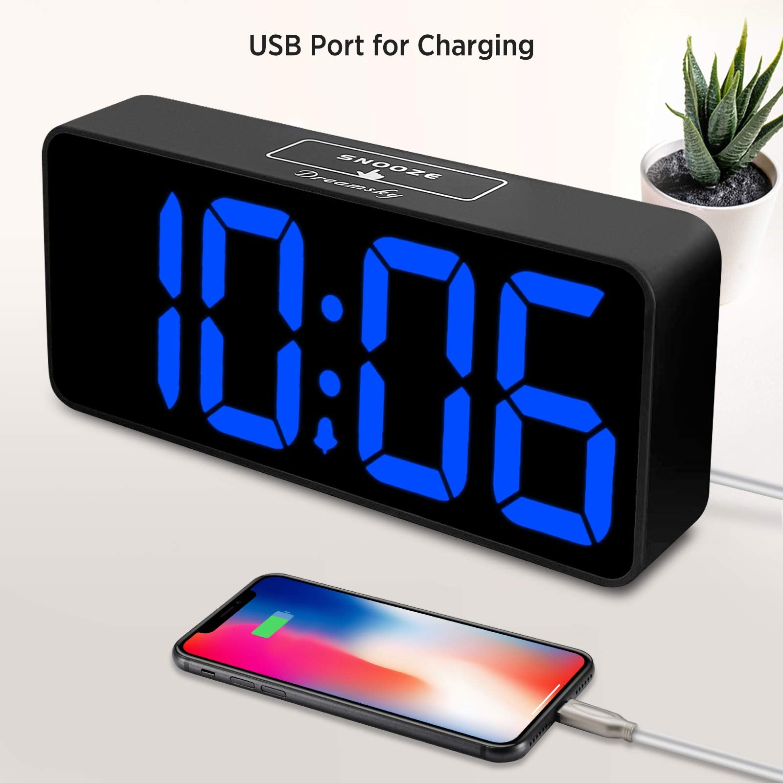 DreamSky easy setup clock makes time and alarm adjustments stress-free.