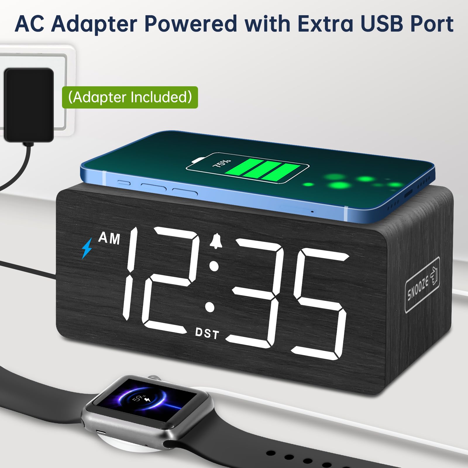 DreamSky alarm with adjustable volume and battery backup for reliability.