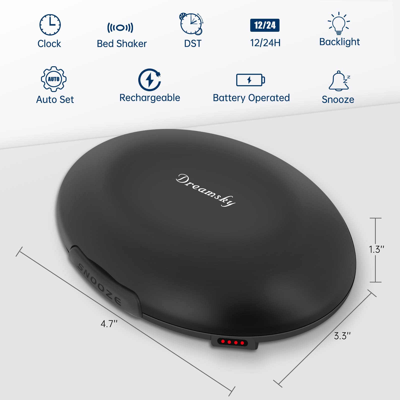 DreamSky five-minute alarm with nine-minute snooze for flexible mornings