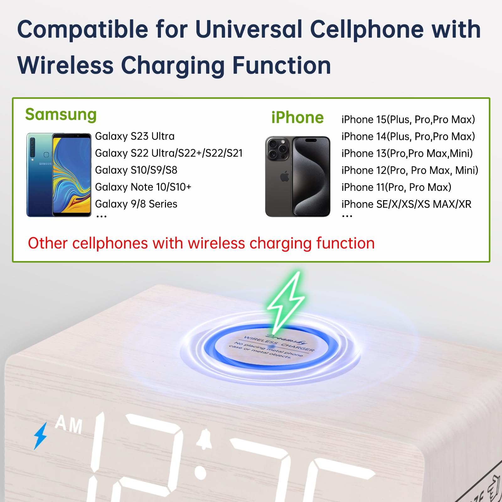 DreamSky large 1.8-inch digits display for easy readability without glasses.