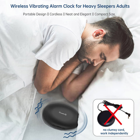 DreamSky portable alarm clock with rope keeps it secure on bed or desk