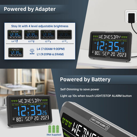 DreamSky clock features programmable snooze durations for tailored wake-ups.